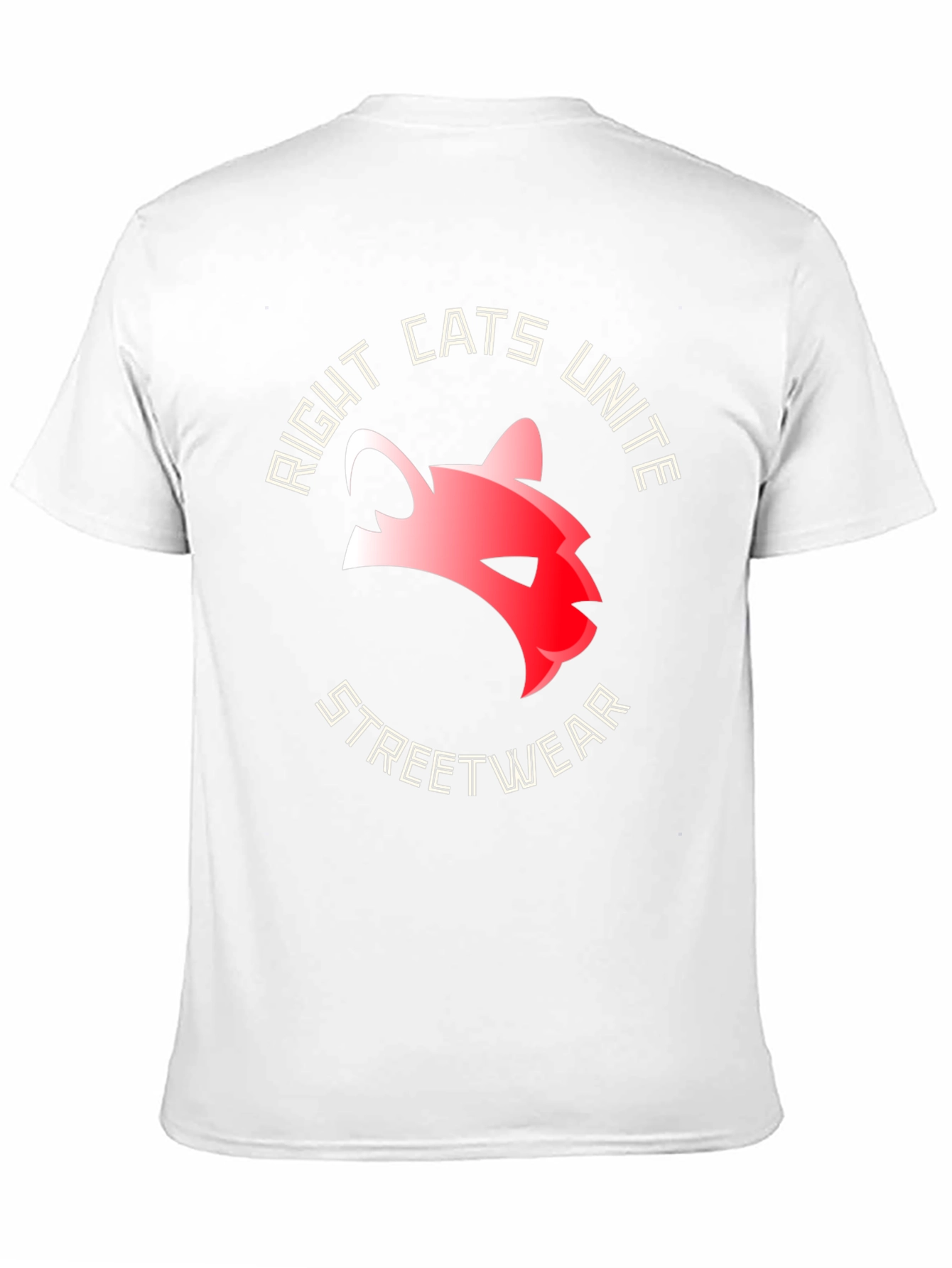 Right Cats Unite Streetwear Black T-Shirt