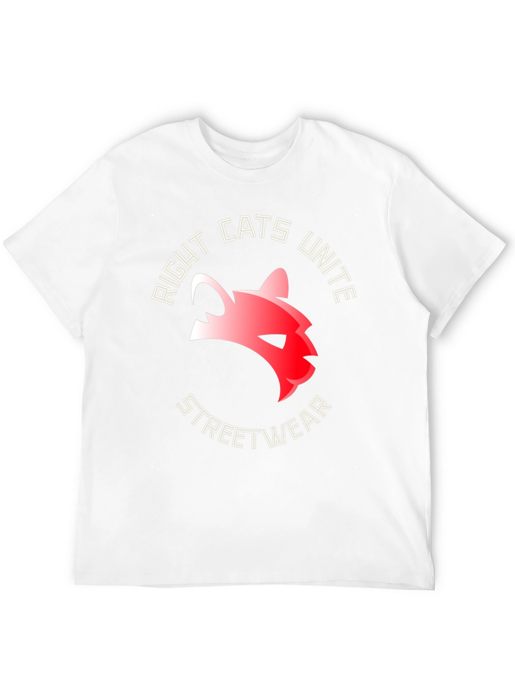 Right Cats Unite Streetwear Black T-Shirt
