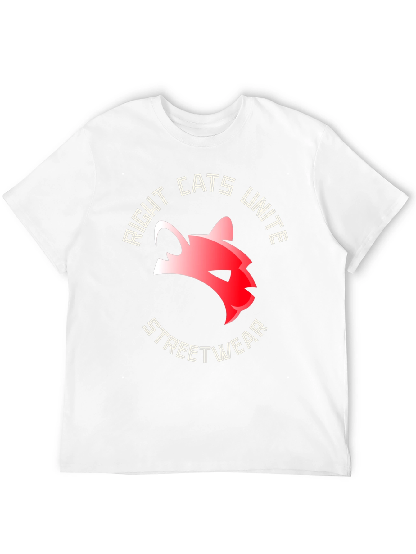Right Cats Unite Streetwear Black T-Shirt