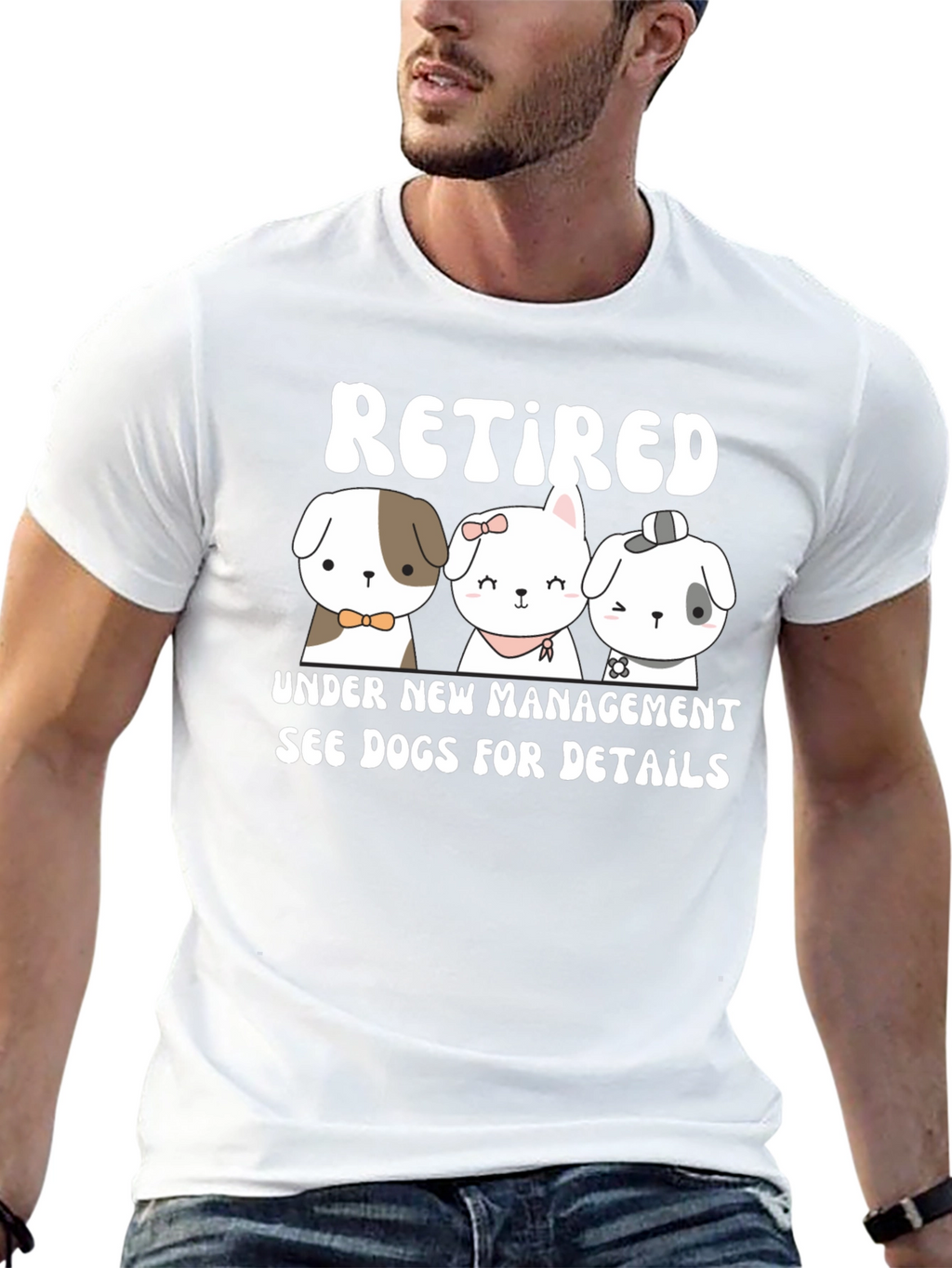 Retired Under New Management Dog T-Shirt