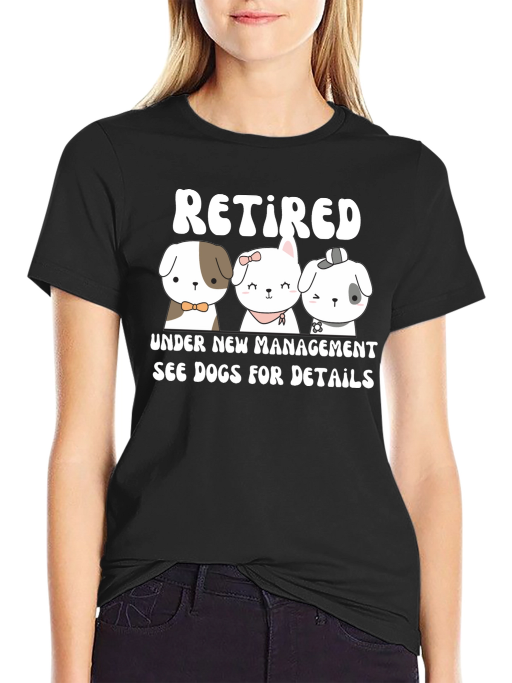 Retired Under New Management Dog T-Shirt