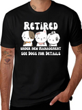 Retired Under New Management Dog T-Shirt