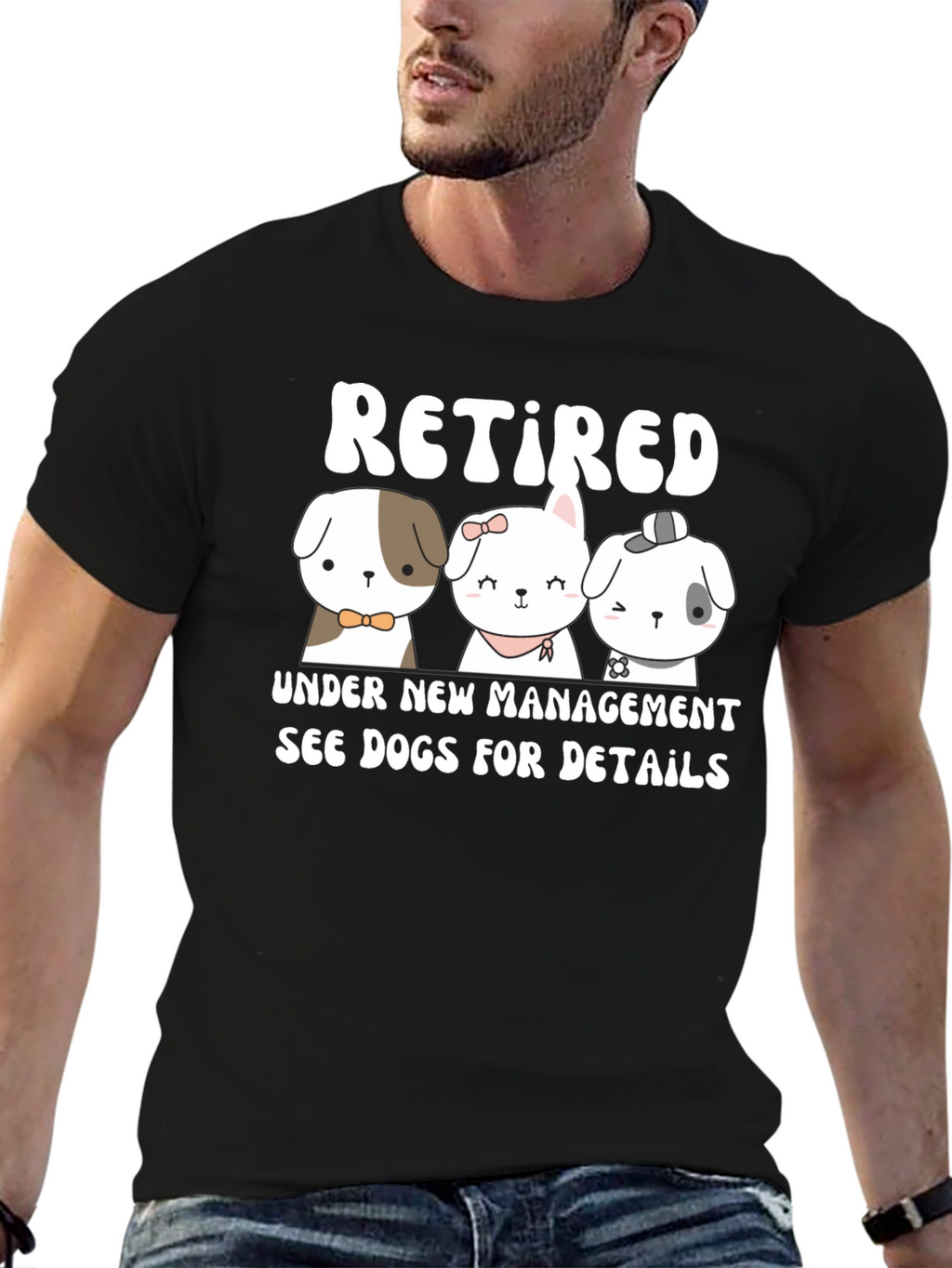 Retired Under New Management Dog T-Shirt