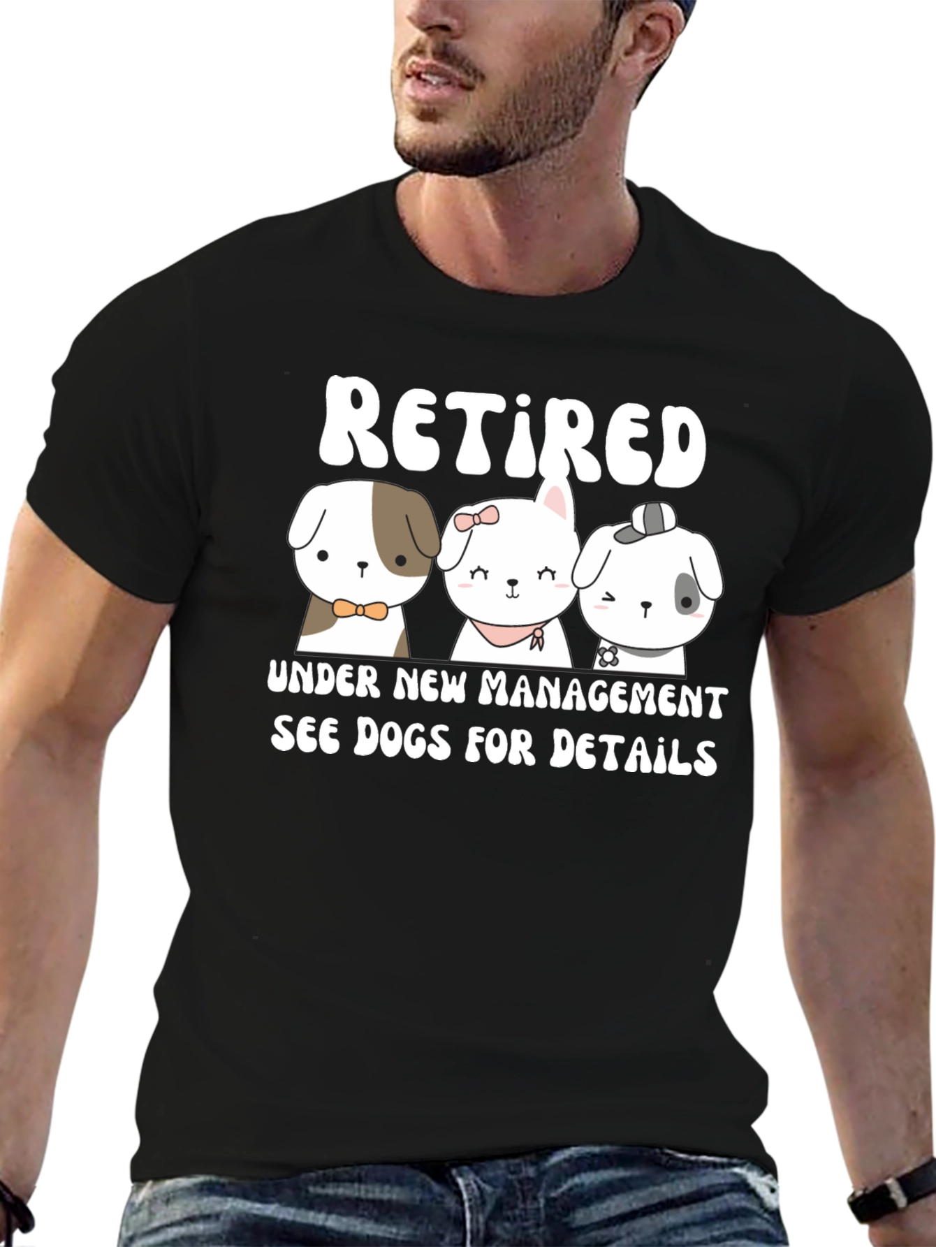 Retired Under New Management Dog T-Shirt
