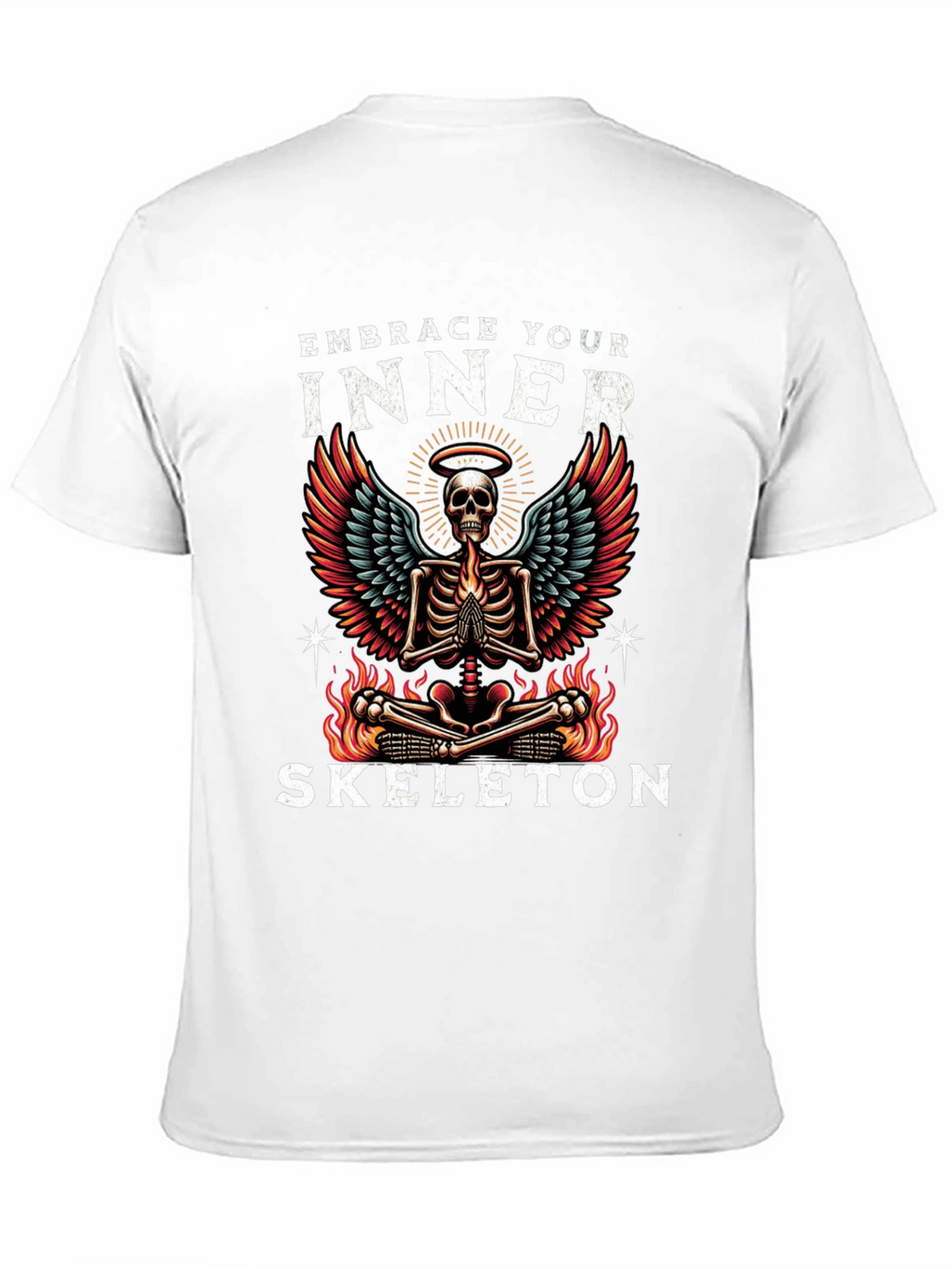 Embrace Your Inner Skeleton T-Shirt - Gothic Angelic Design