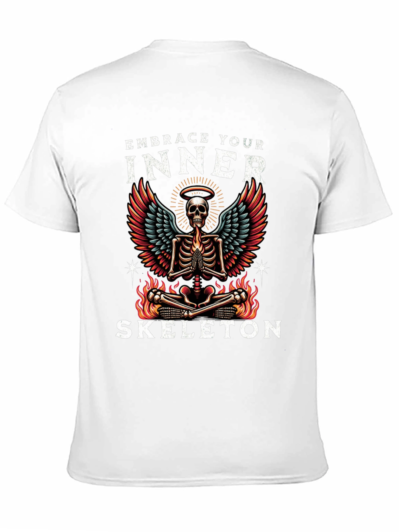 Embrace Your Inner Skeleton T-Shirt - Gothic Angelic Design