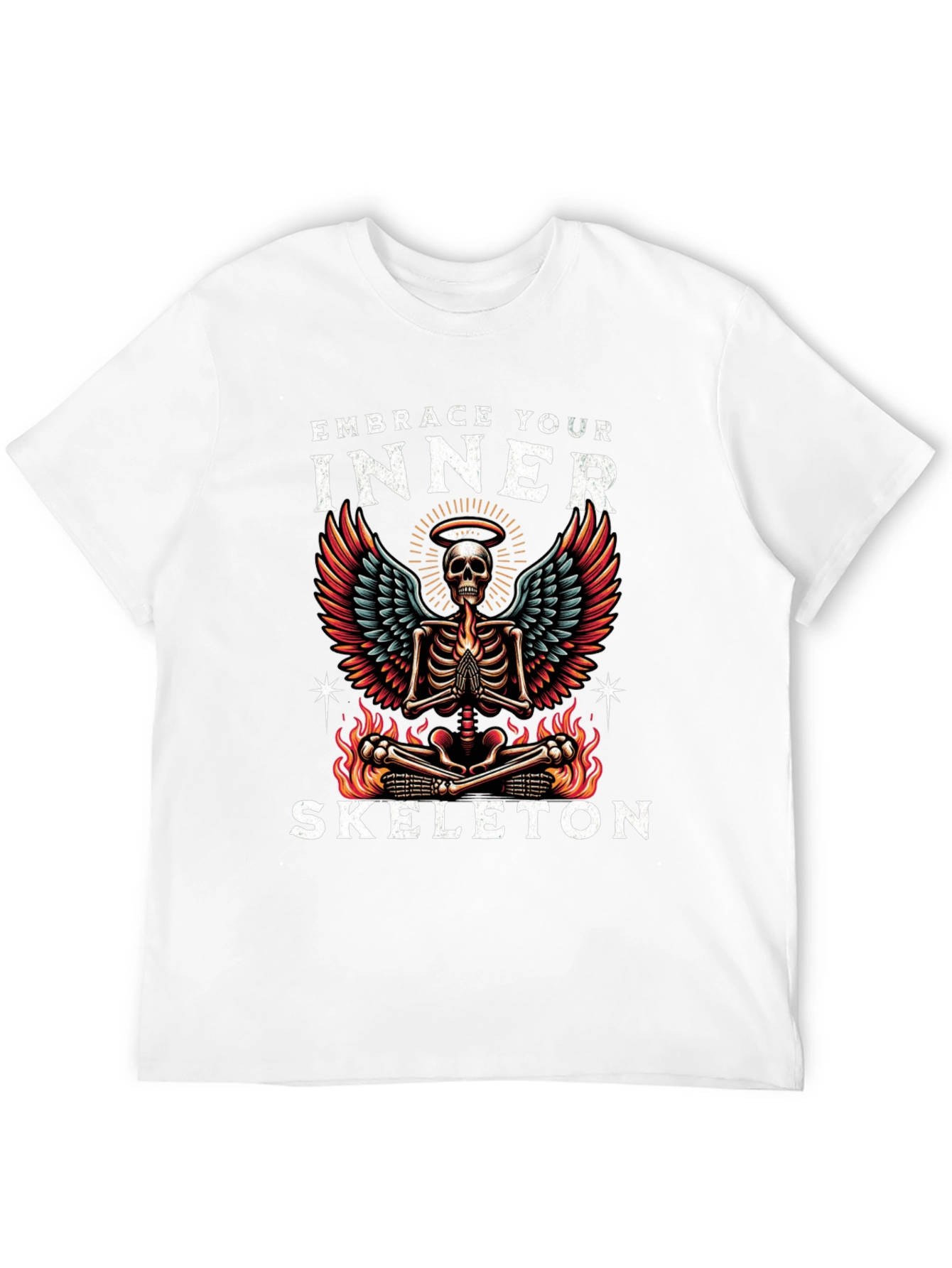 Embrace Your Inner Skeleton T-Shirt - Gothic Angelic Design