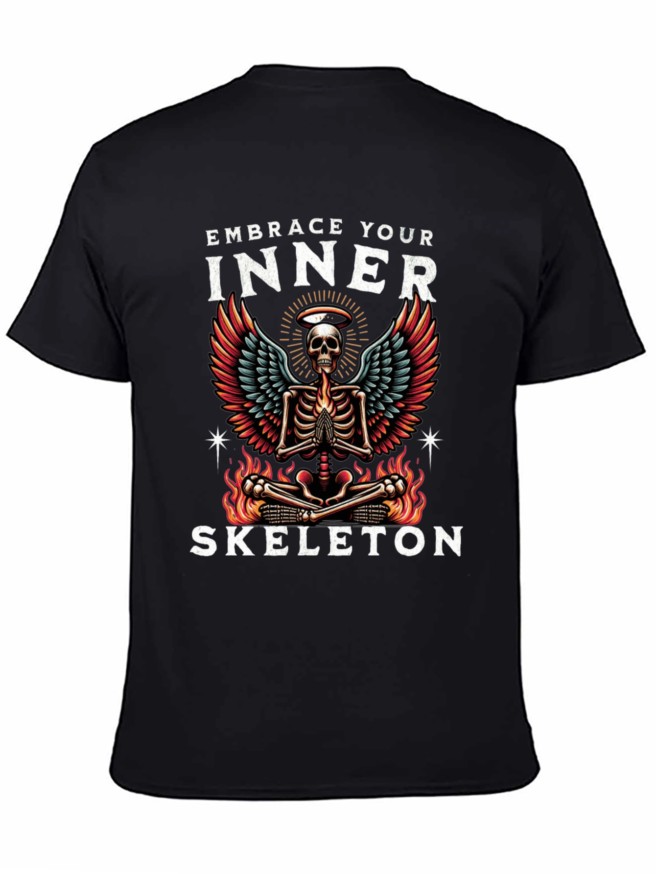 Embrace Your Inner Skeleton T-Shirt - Gothic Angelic Design