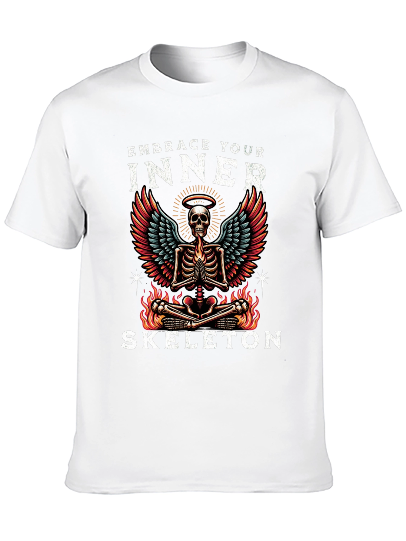 Embrace Your Inner Skeleton T-Shirt - Gothic Angelic Design