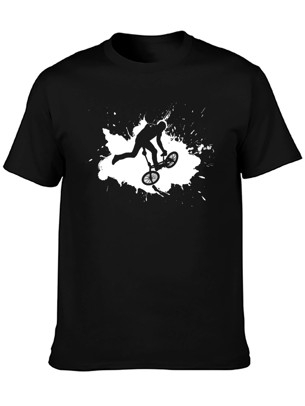 BMX Rider Graphic Tee - Cool Black Cotton Shirt