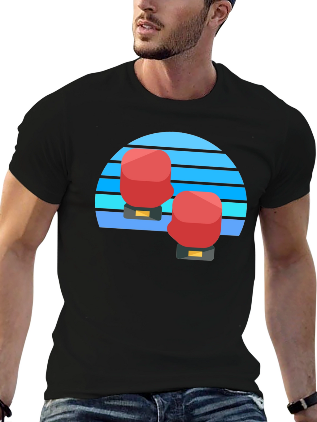 Retro Boxing Gloves Graphic Tee