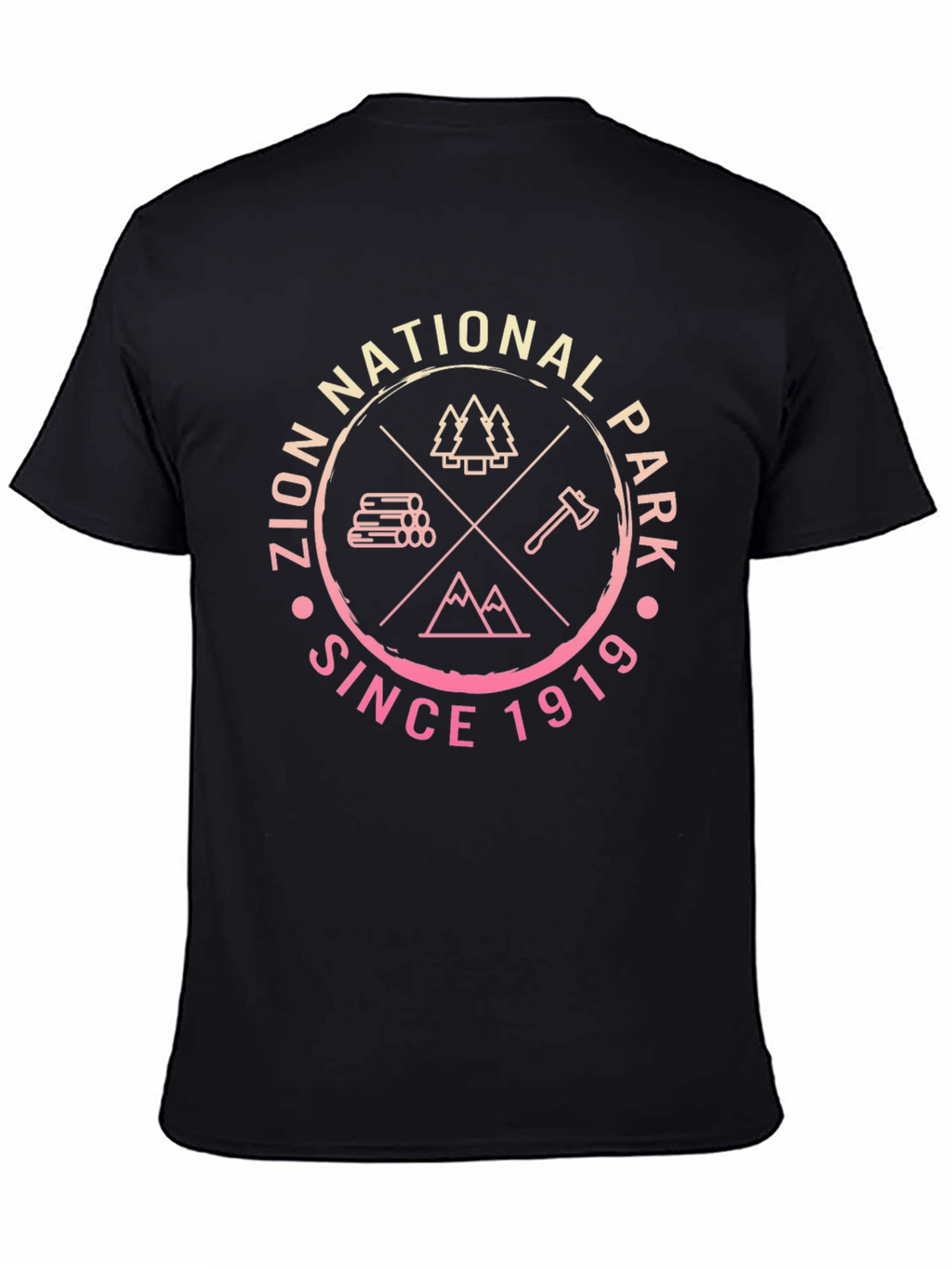 Zion National Park Black Graphic T-Shirt