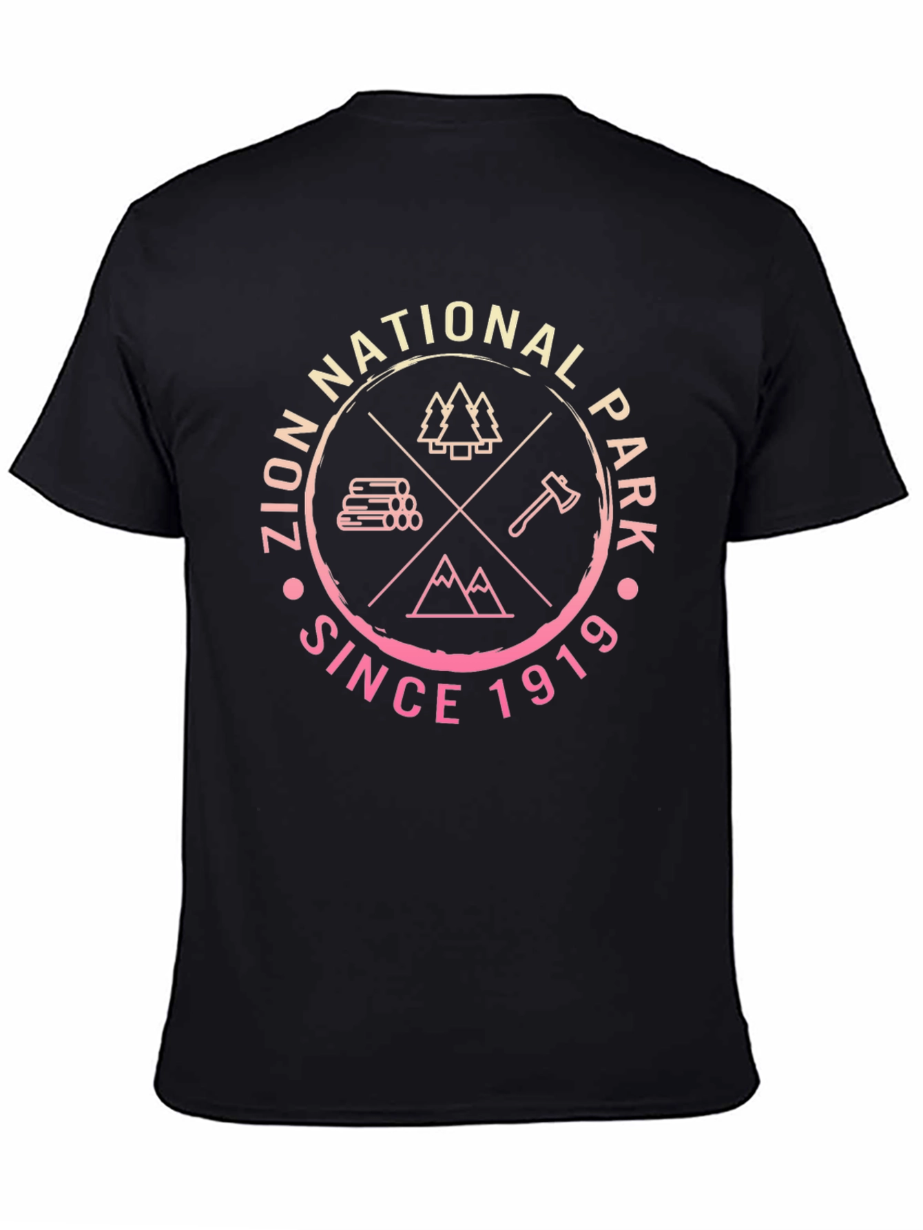 Zion National Park Black Graphic T-Shirt