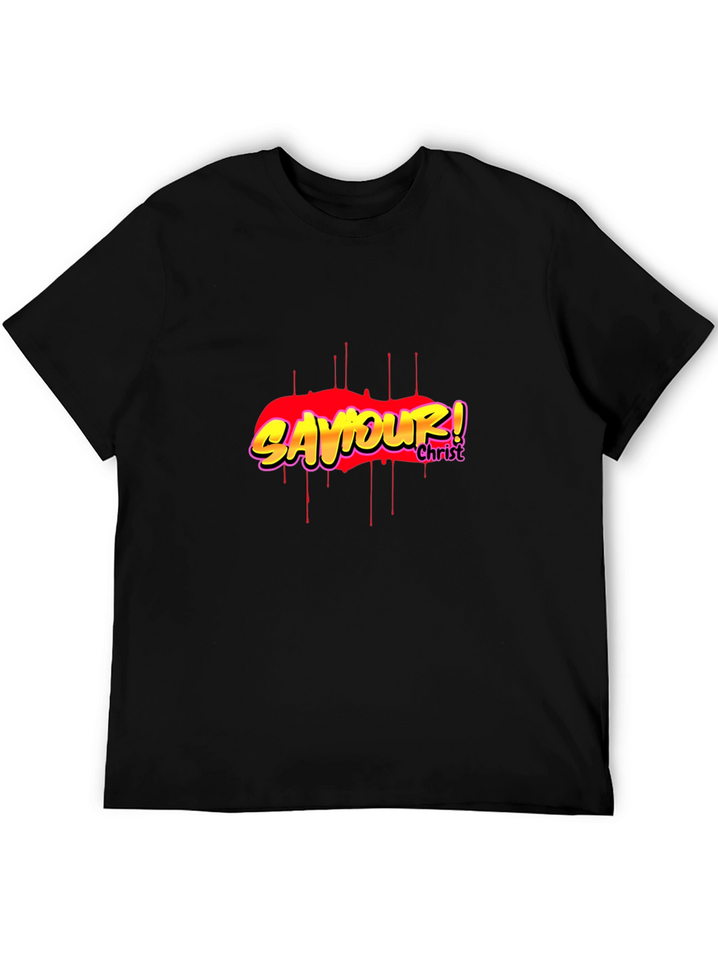 Saviour! Christ Graphic Black T-Shirt