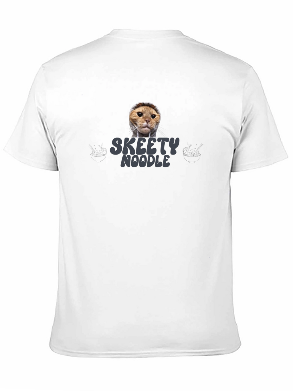 Skeety Noodle Cat Graphic T-Shirt