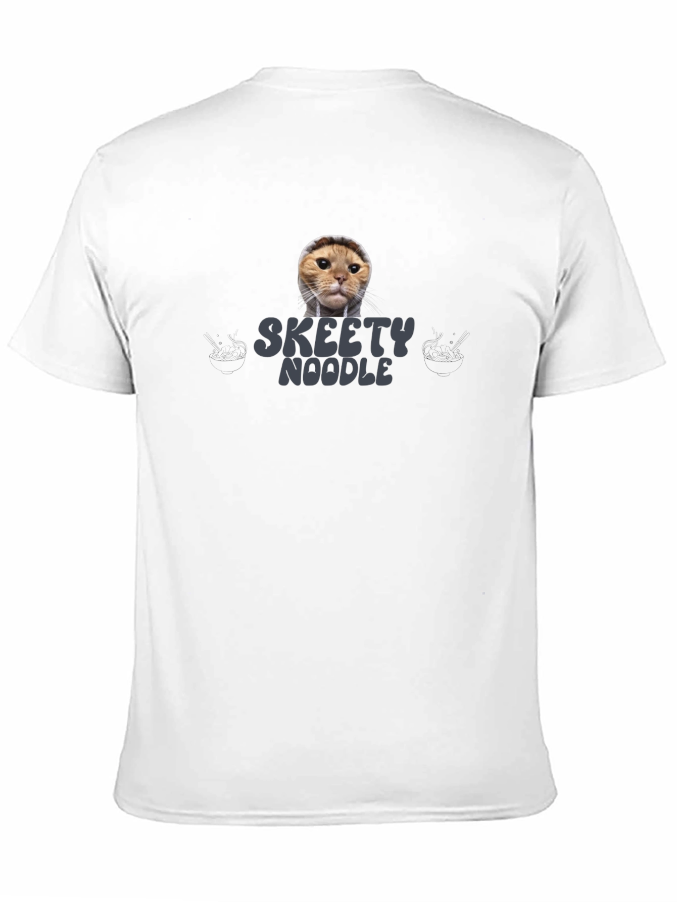 Skeety Noodle Cat Graphic T-Shirt