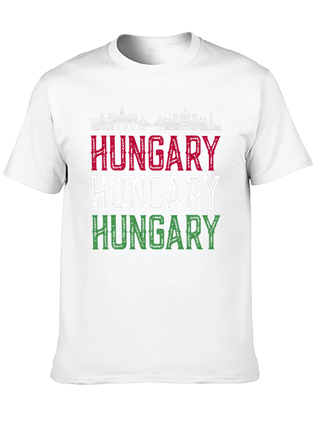 Hungary Flag T-Shirt - Budapest Skyline