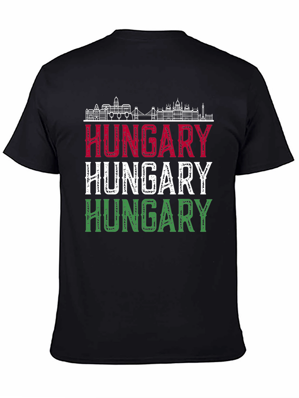 Hungary Flag T-Shirt - Budapest Skyline