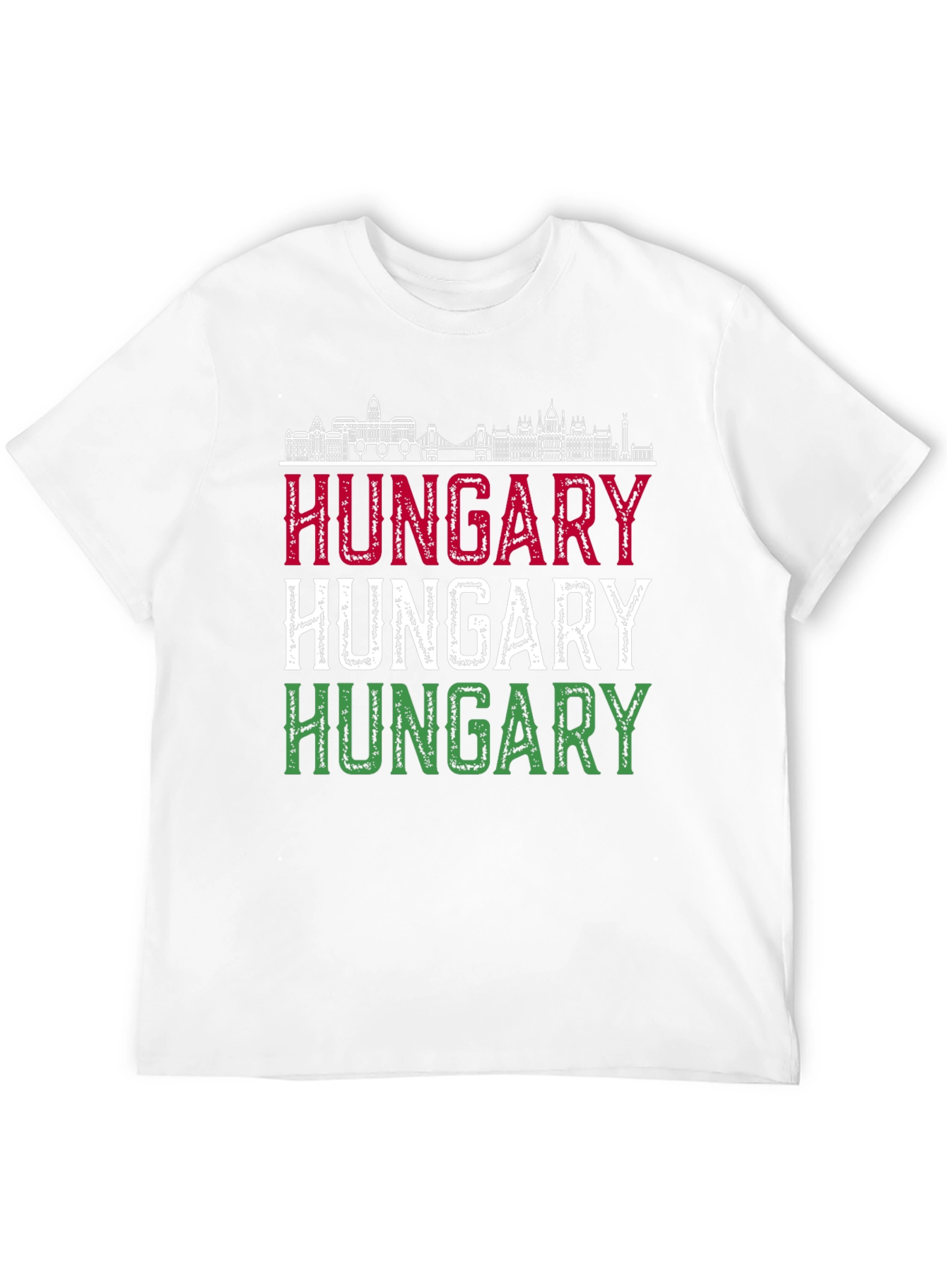 Hungary Flag T-Shirt - Budapest Skyline