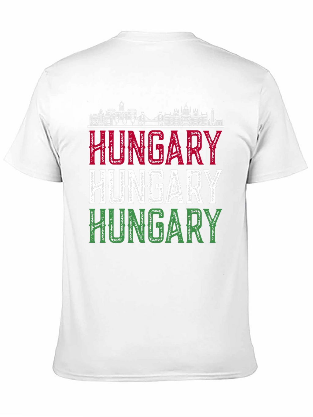 Hungary Flag T-Shirt - Budapest Skyline