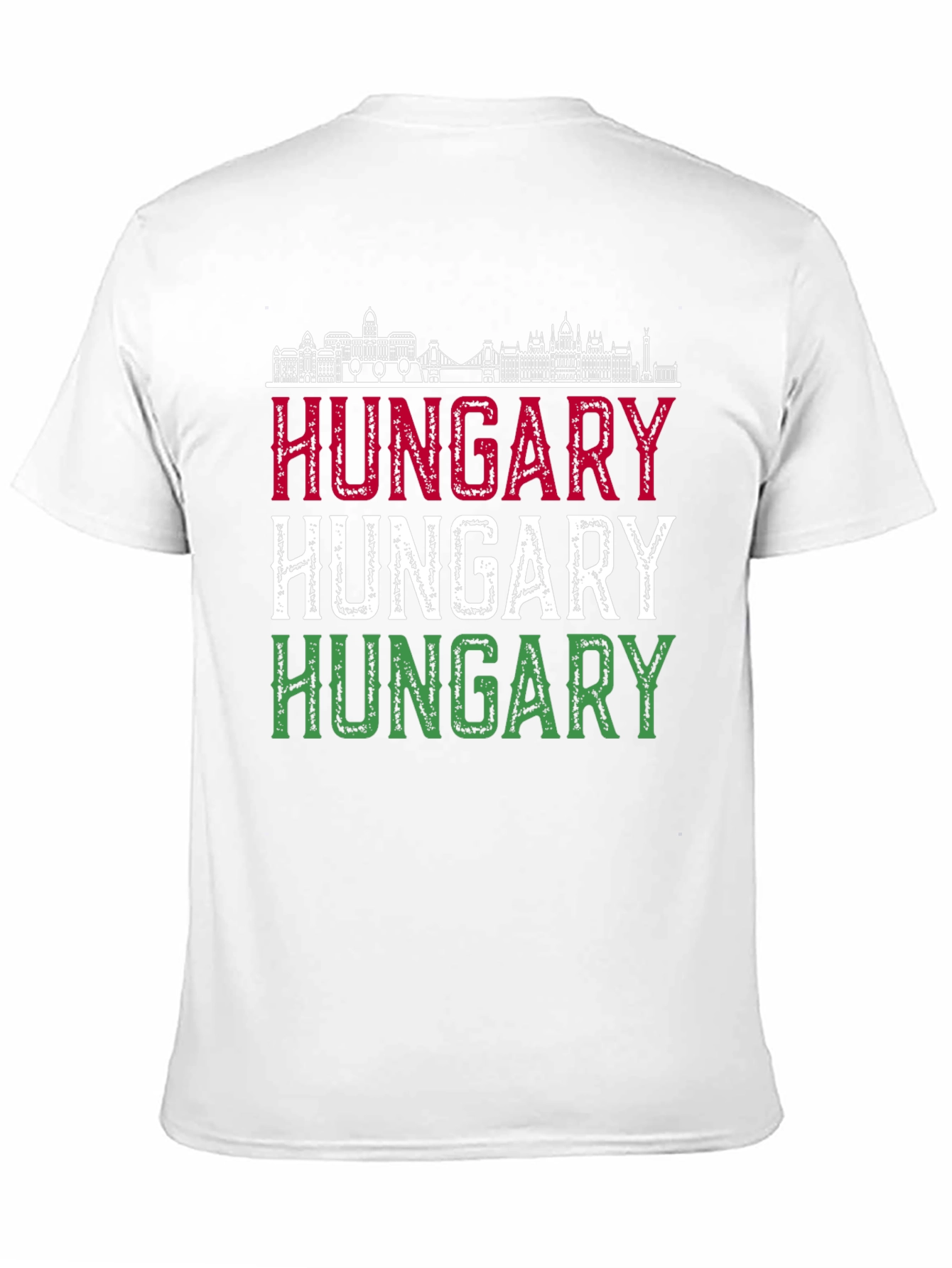 Hungary Flag T-Shirt - Budapest Skyline