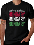 Hungary Flag T-Shirt - Budapest Skyline