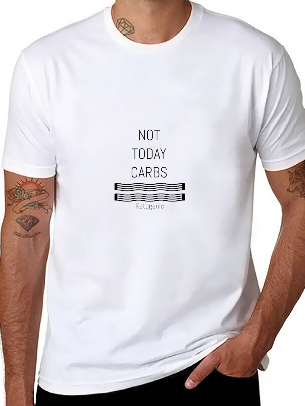 Not Today Carbs Black Graphic T-Shirt