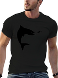 Mens Black Fish Graphic Tee - Fishing Lure Design