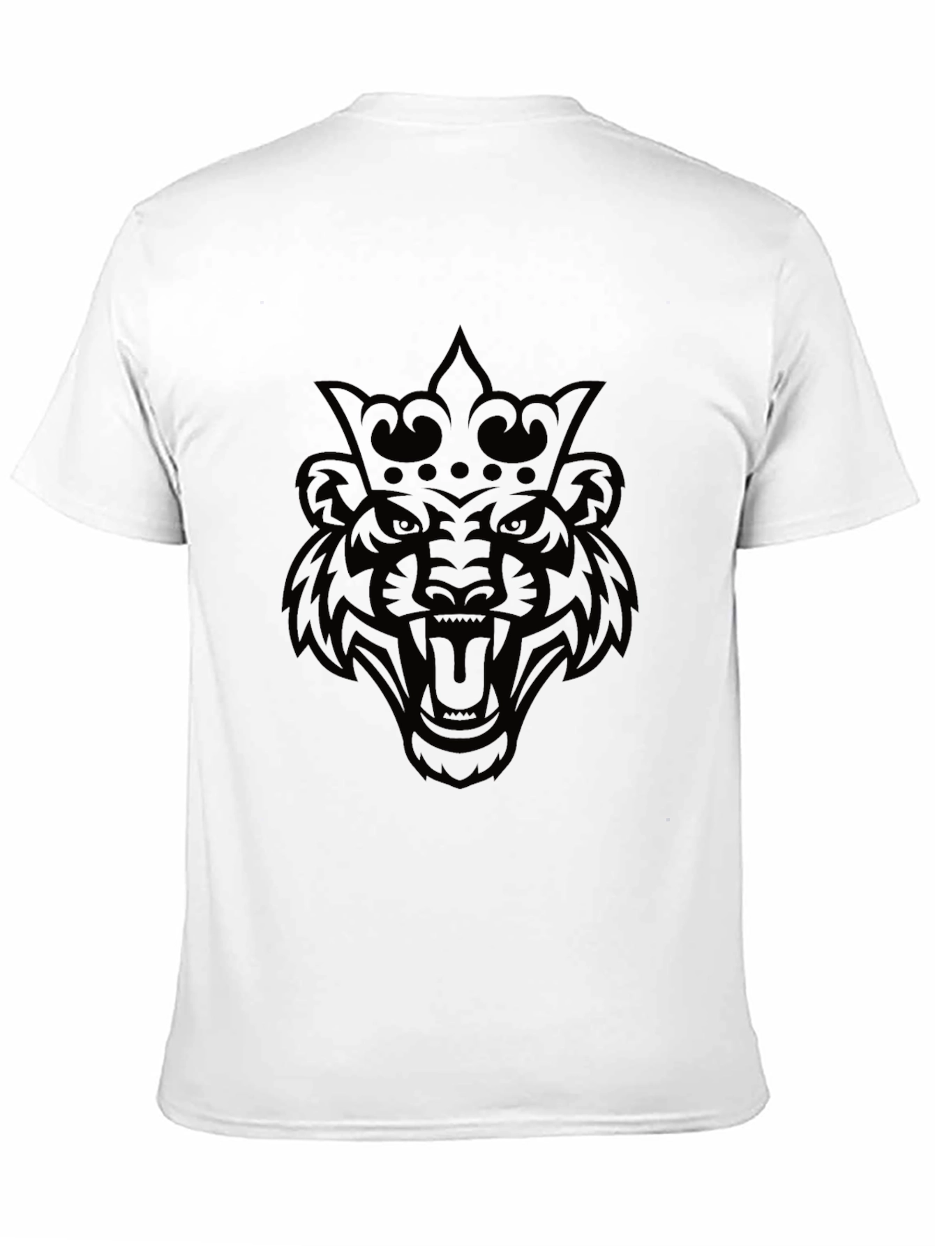 King Tiger Graphic Tee - Black Cotton Blend T-Shirt