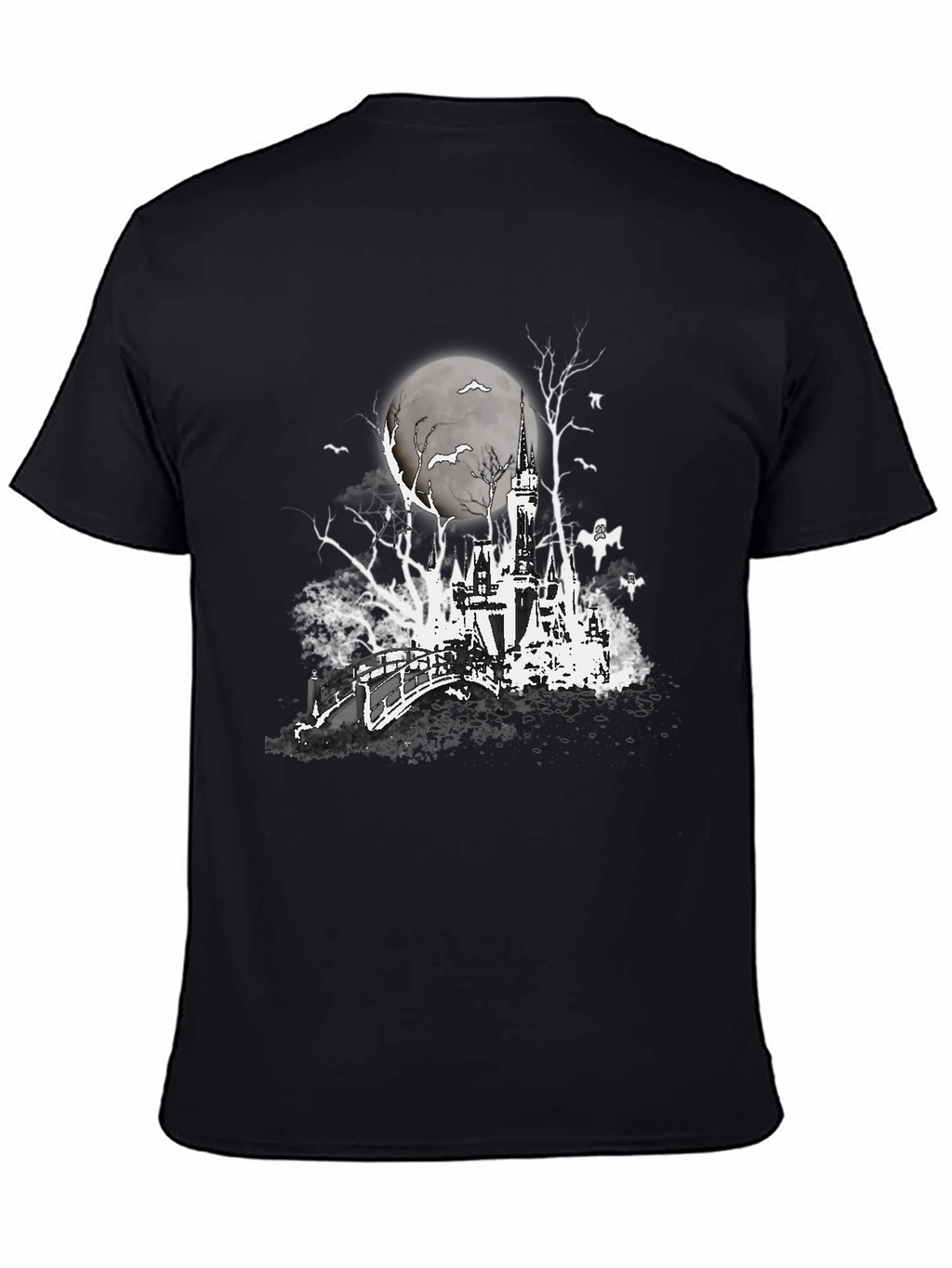 Spooky Castle Graphic Tee - Halloween Shirt