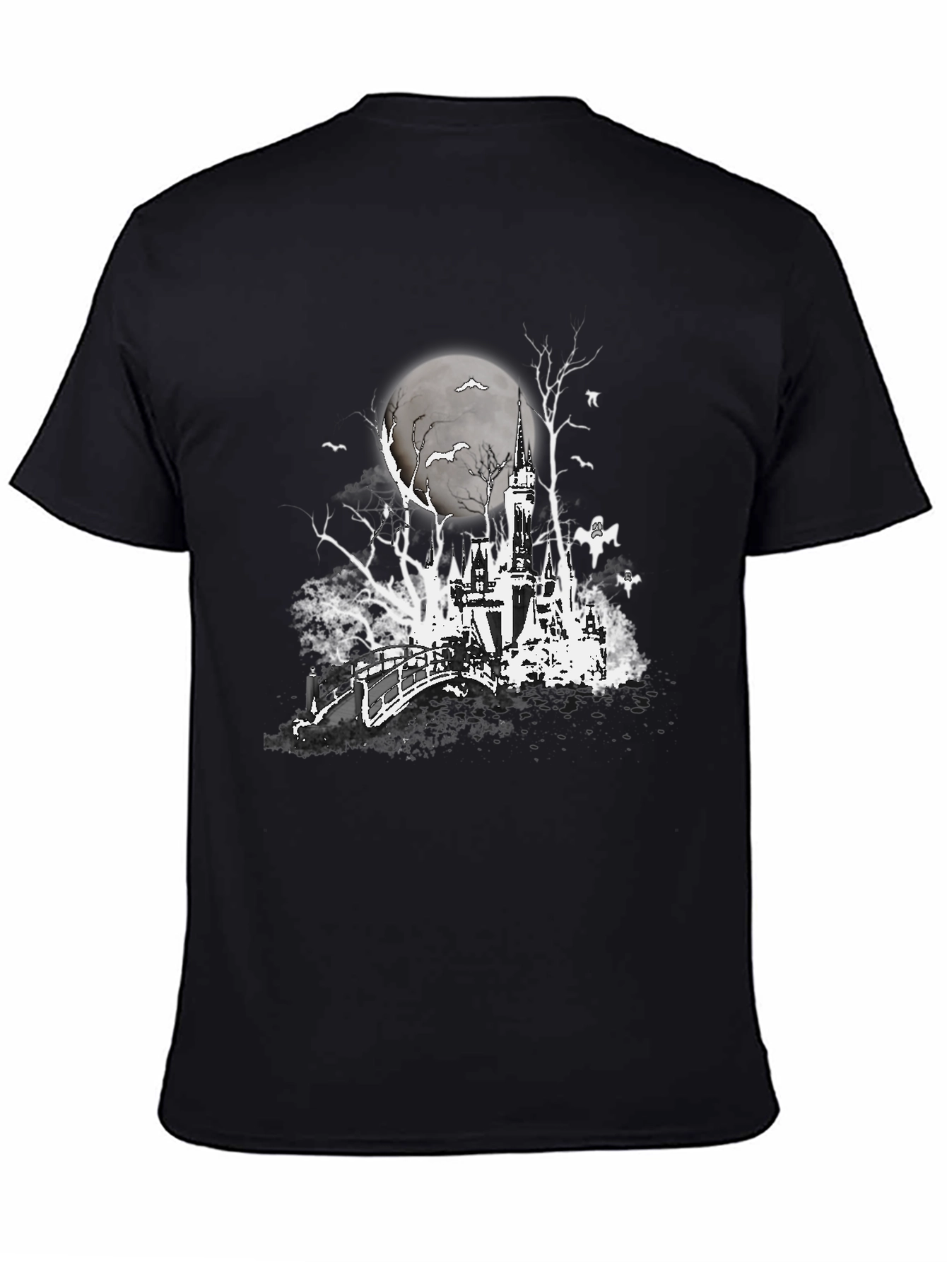 Spooky Castle Graphic Tee - Halloween Shirt