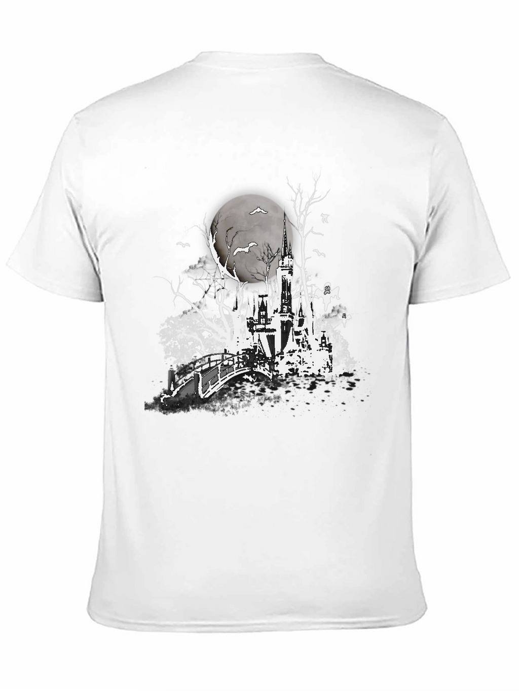 Spooky Castle Graphic Tee - Halloween Shirt