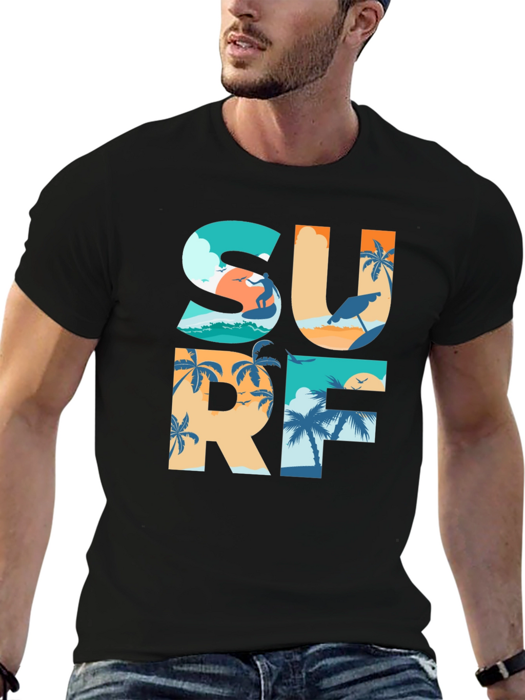 Surf Graphic T-Shirt: Beach Life Apparel