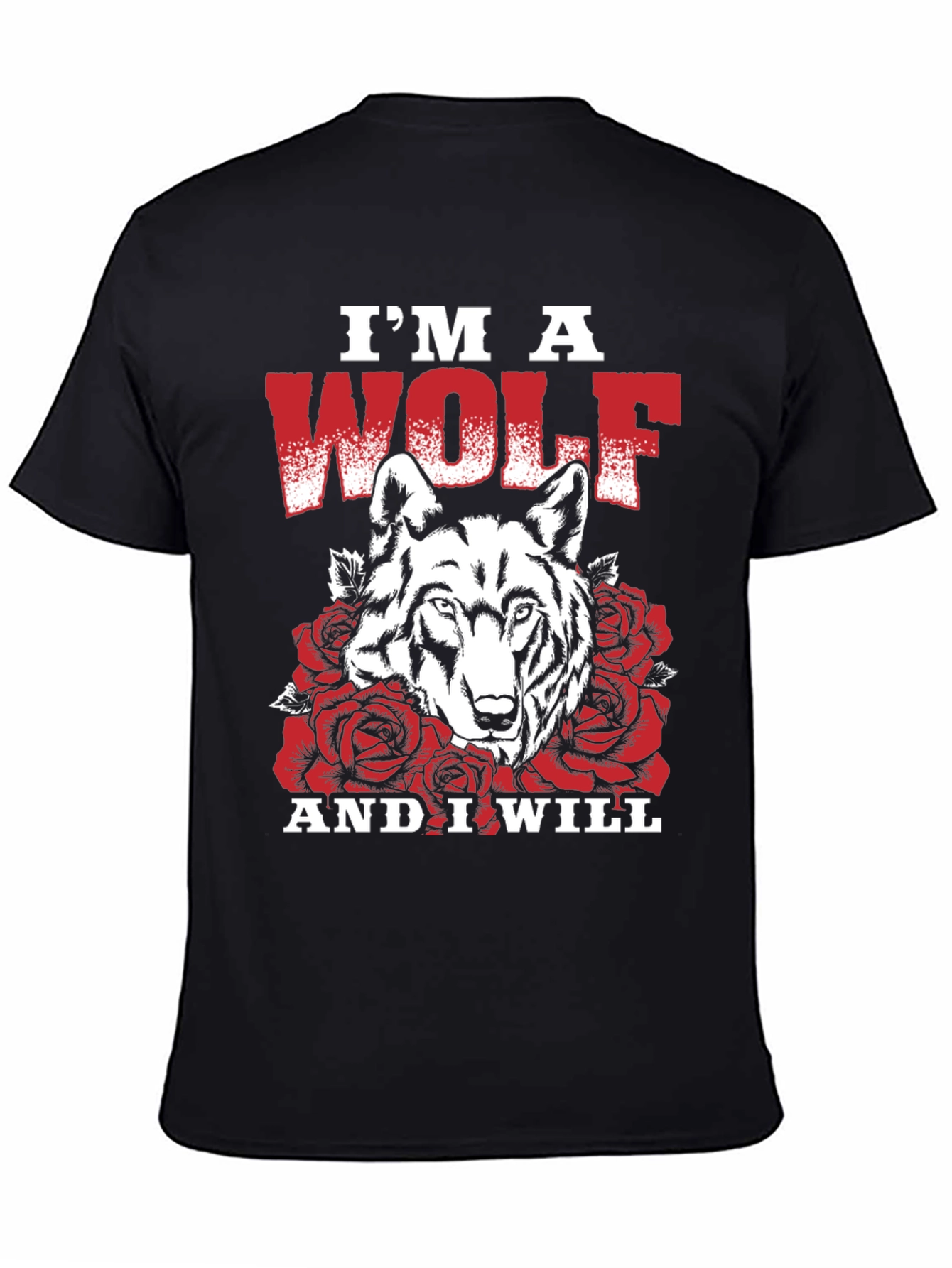 Im A Wolf T-Shirt - Floral Wolf Graphic Tee