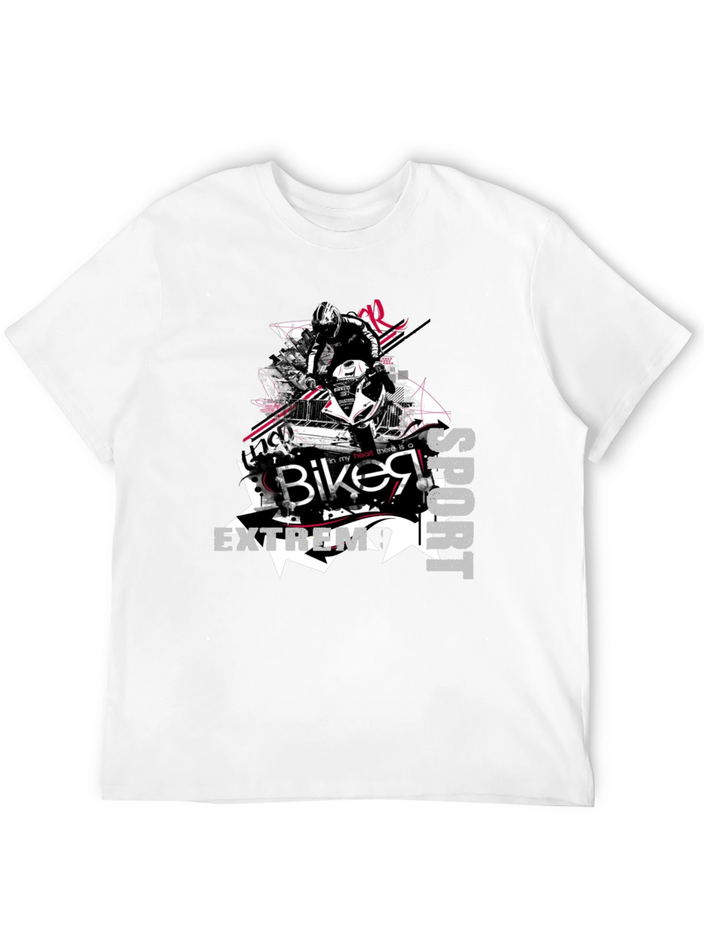 Biker Extreme Sport Black T-Shirt
