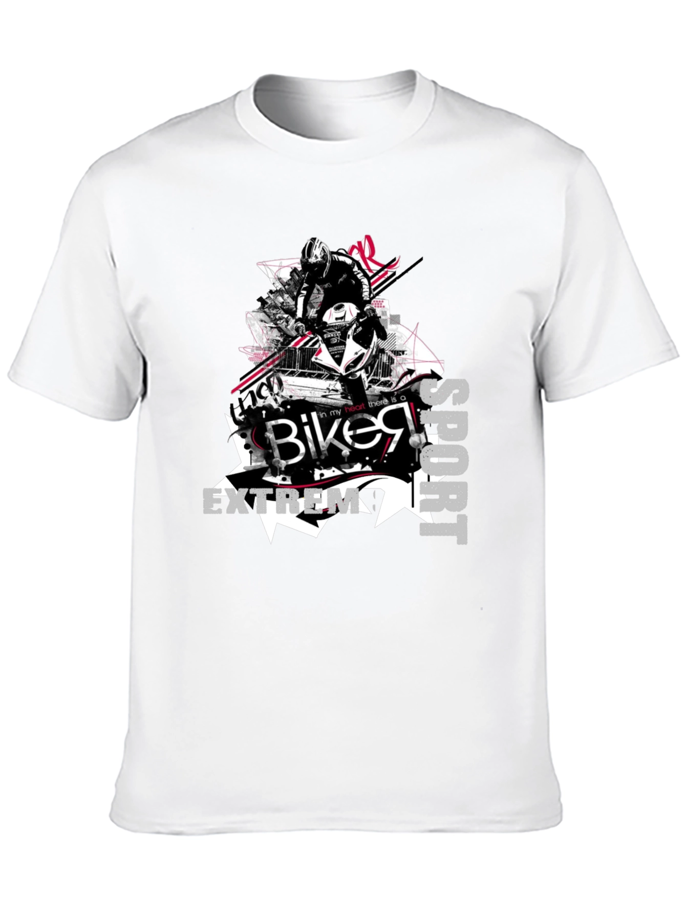 Biker Extreme Sport Black T-Shirt