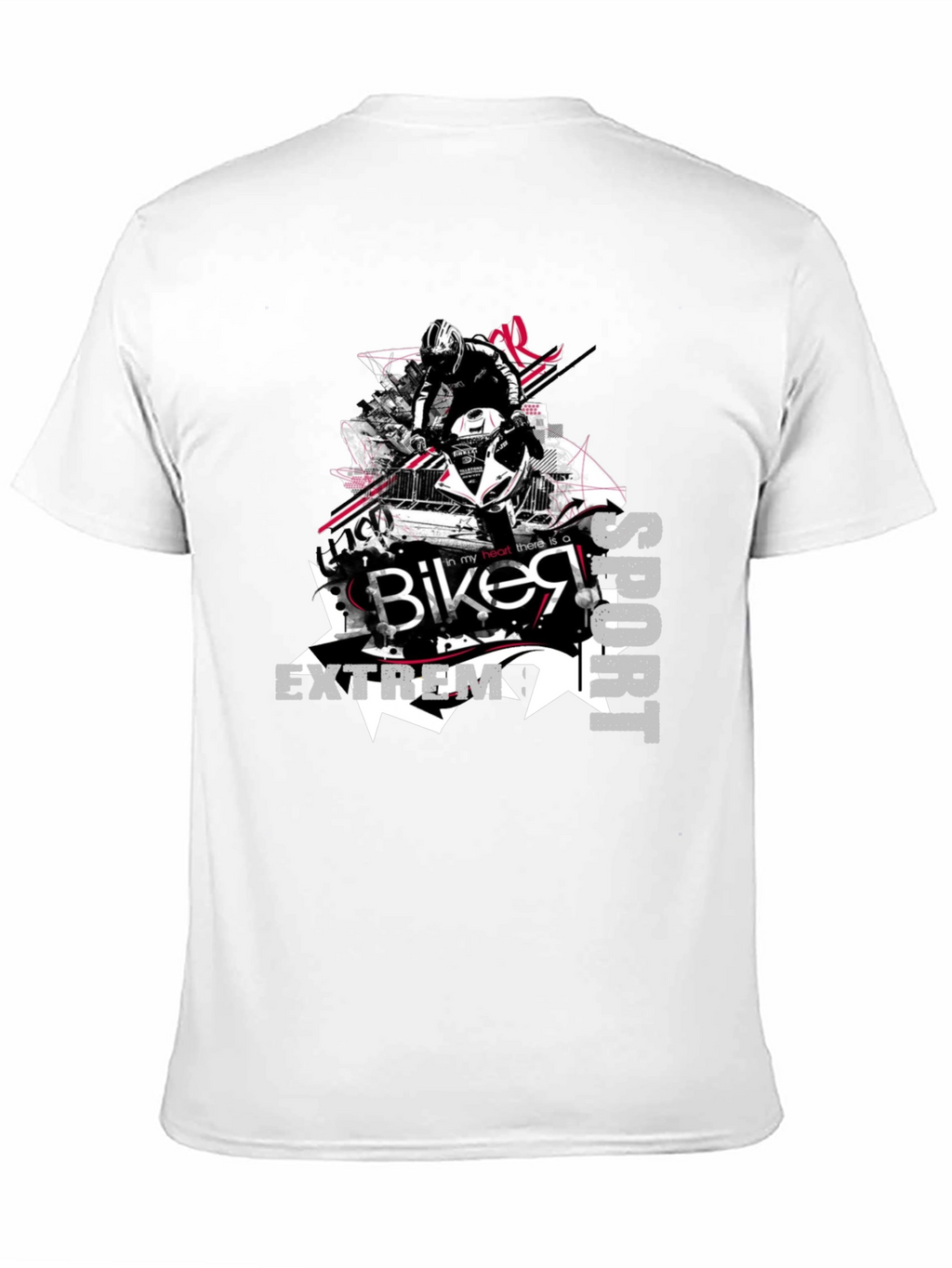 Biker Extreme Sport Black T-Shirt
