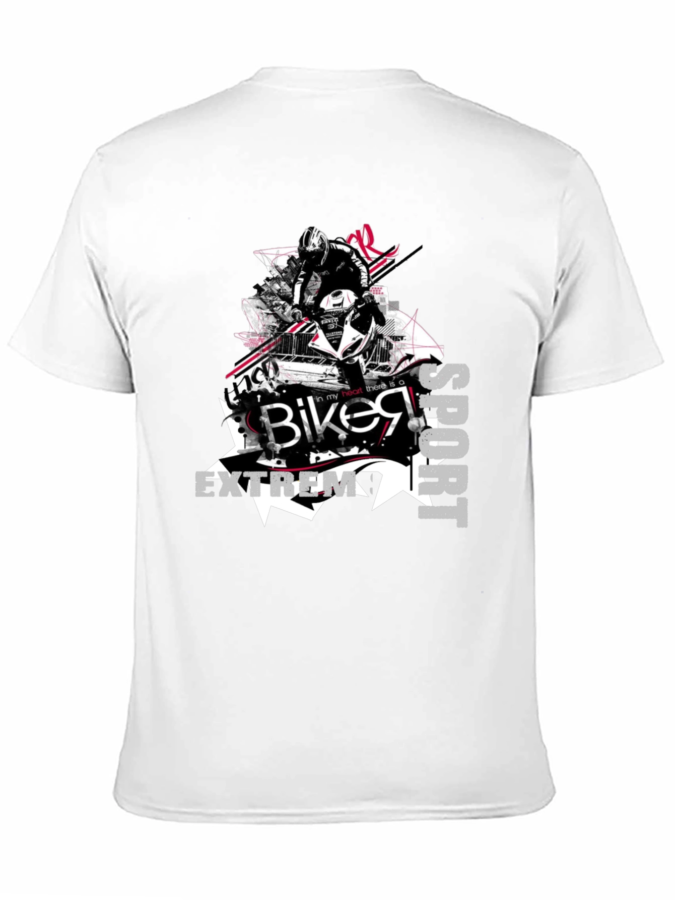 Biker Extreme Sport Black T-Shirt