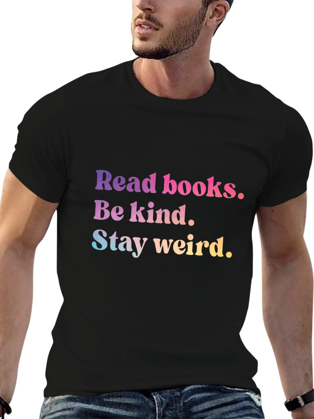 Read Books Be Kind Stay Weird Tee