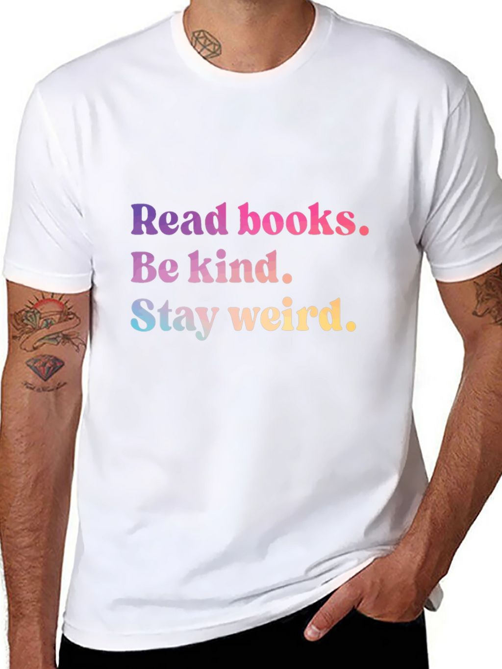 Read Books Be Kind Stay Weird Tee