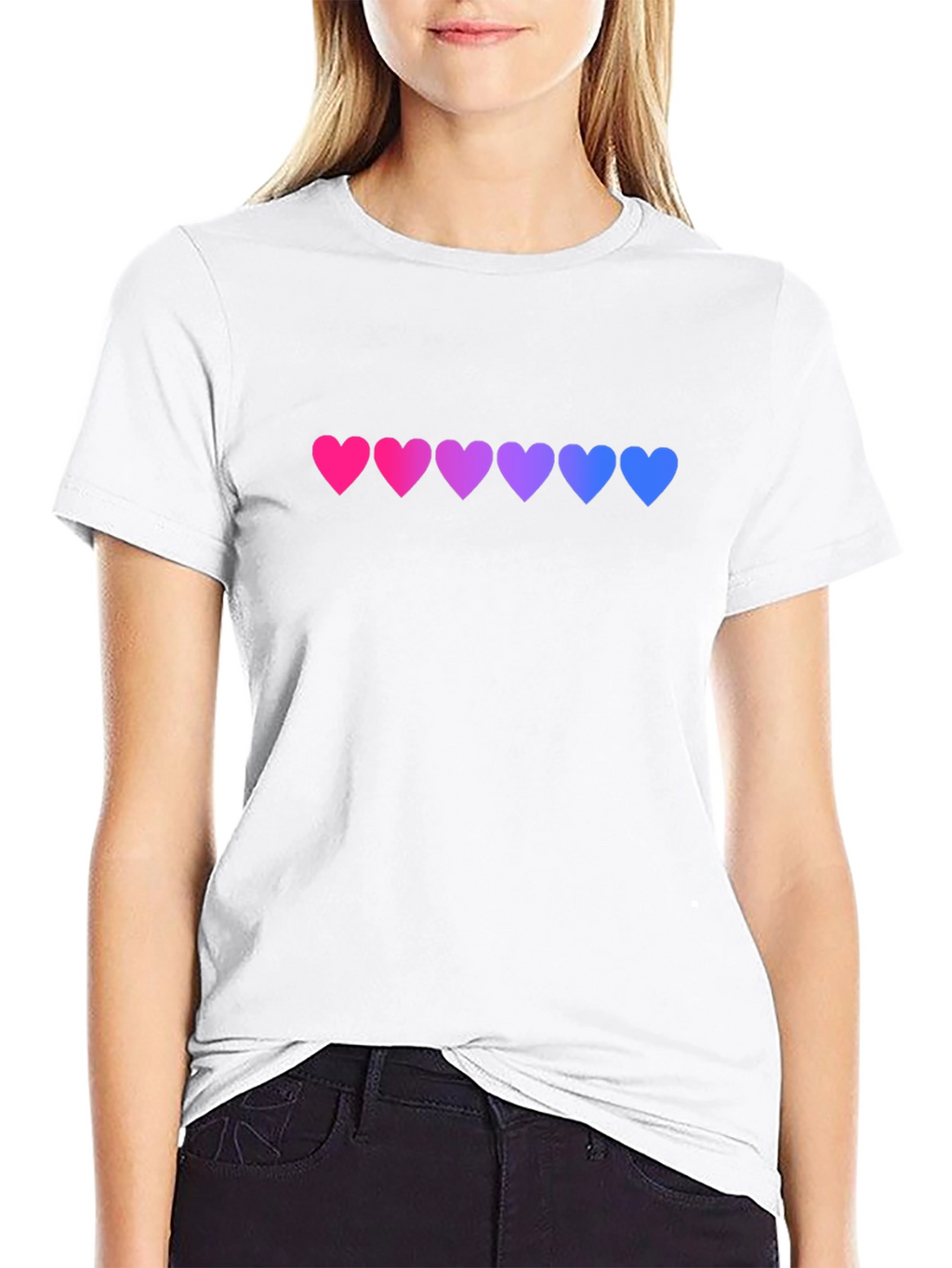 Bi Pride Heart T-Shirt - Stylish LGBT Pride Tee