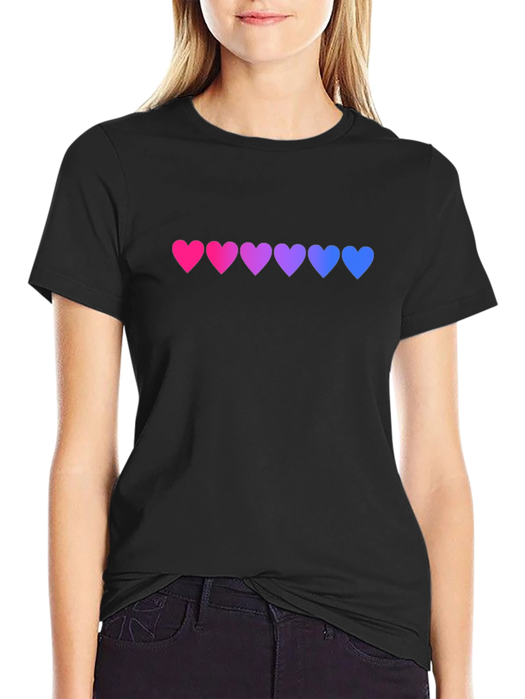 Bi Pride Heart T-Shirt - Stylish LGBT Pride Tee