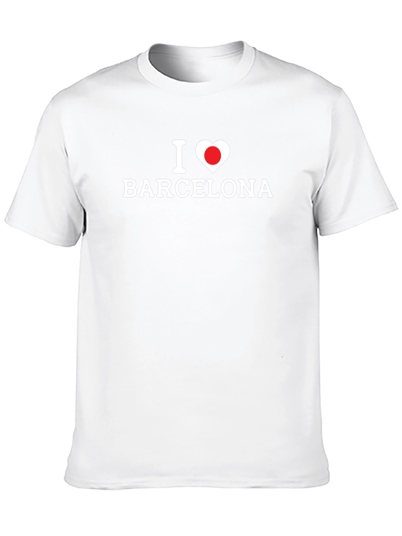 I Love Barcelona Graphic T-Shirt - Black Cotton Tee