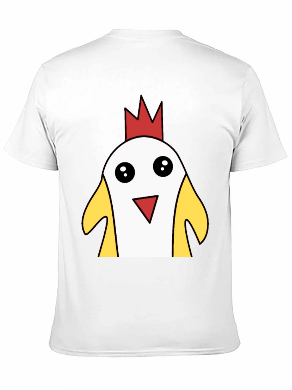 Funny Cartoon Chicken T-Shirt - Black