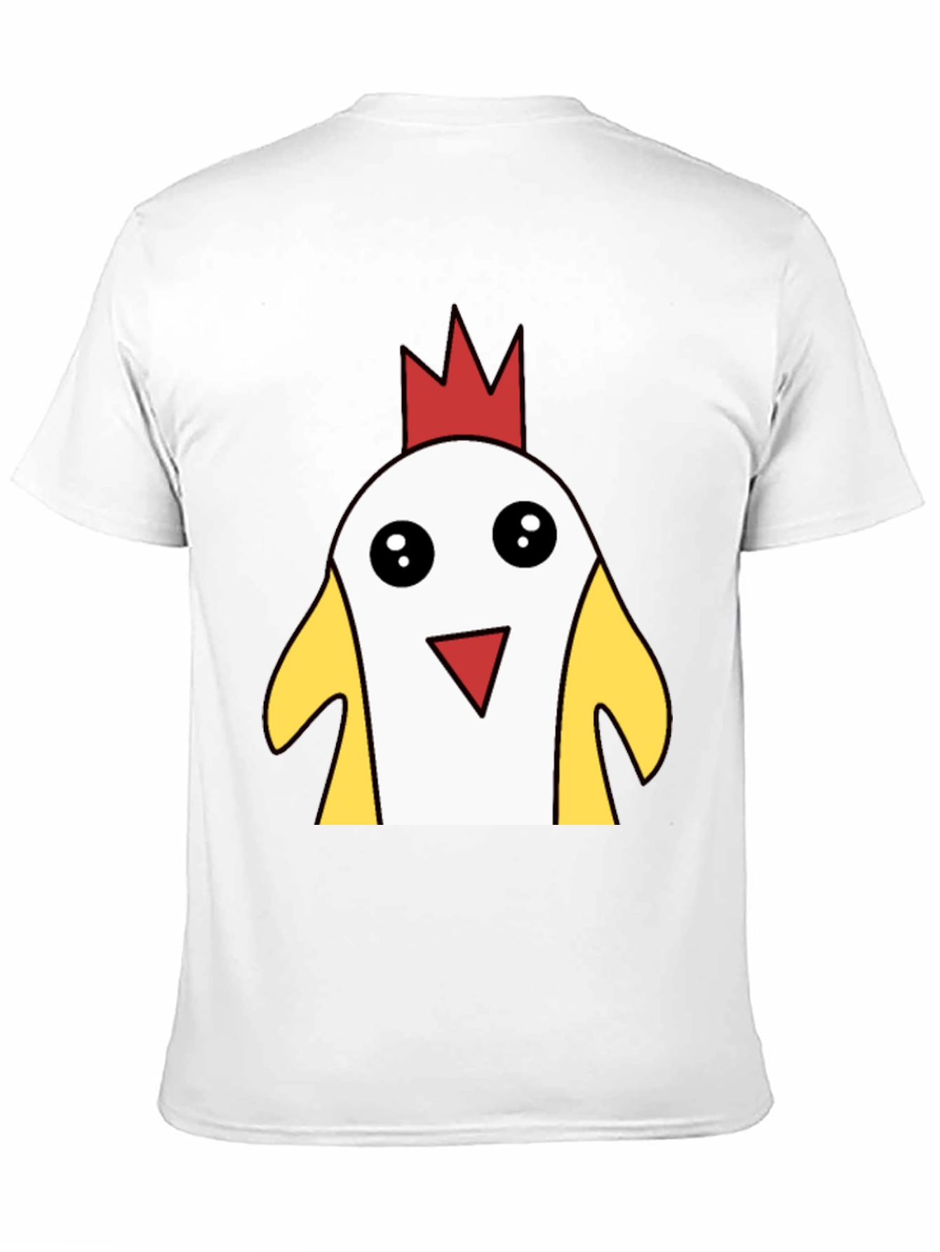Funny Cartoon Chicken T-Shirt - Black
