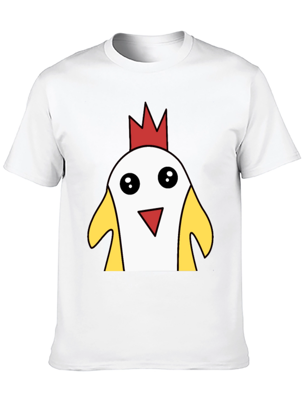 Funny Cartoon Chicken T-Shirt - Black