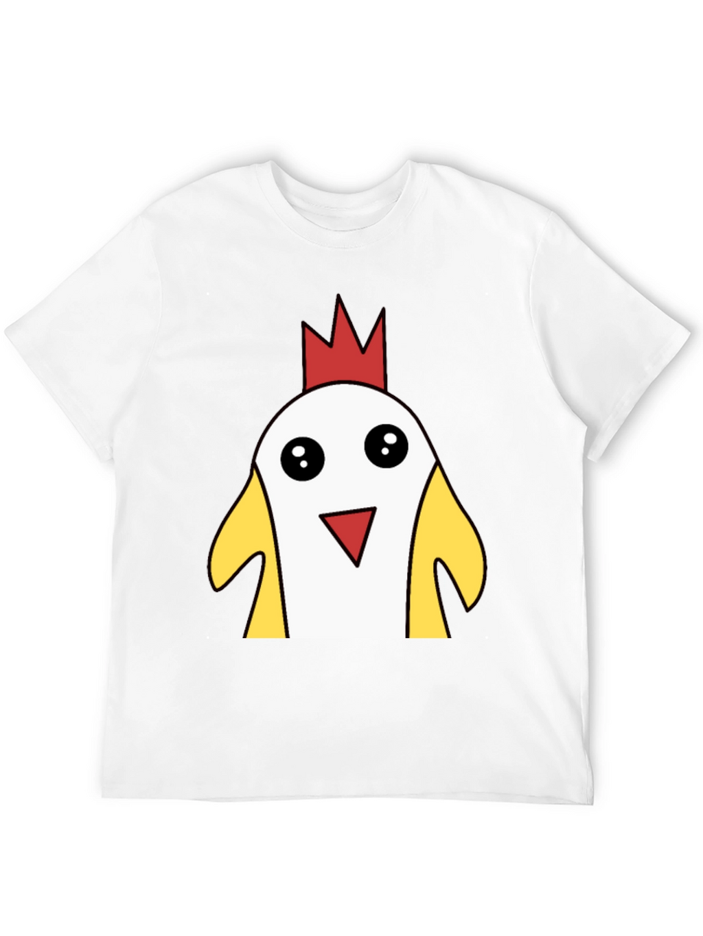 Funny Cartoon Chicken T-Shirt - Black