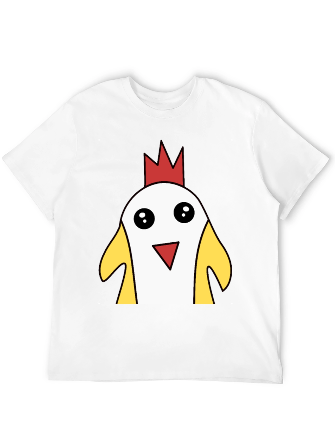 Funny Cartoon Chicken T-Shirt - Black