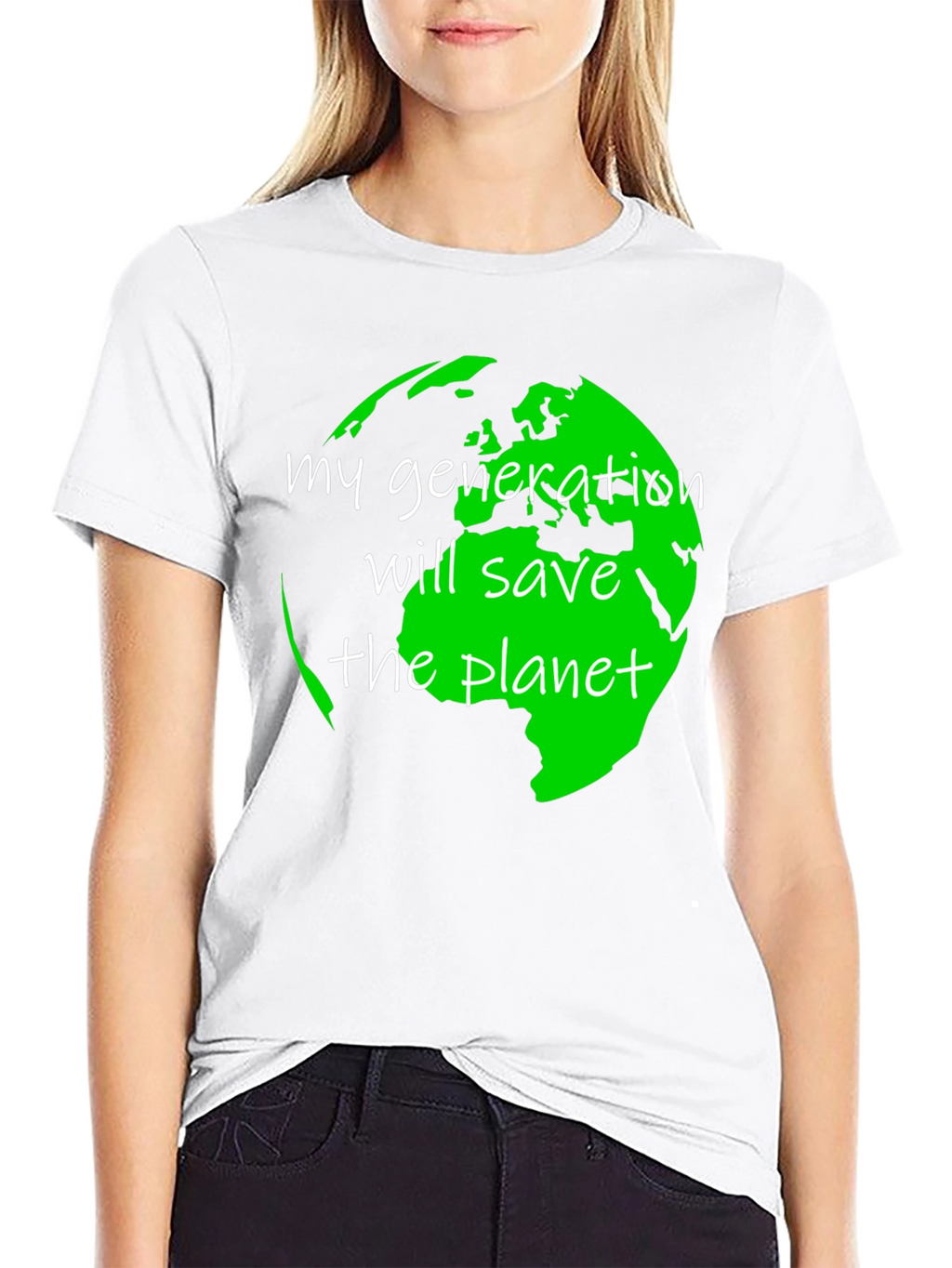 Eco-Friendly Save the Planet Graphic T-Shirt