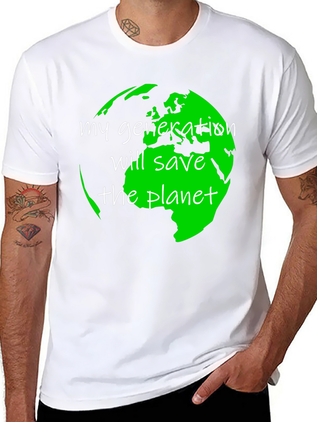 Eco-Friendly Save the Planet Graphic T-Shirt